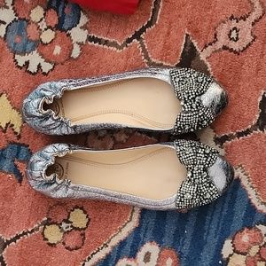 Tory Burch Rhinestone Bow Ballet Flats